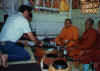 Buddhist monks in Site 2 / Site II (47830 bytes)